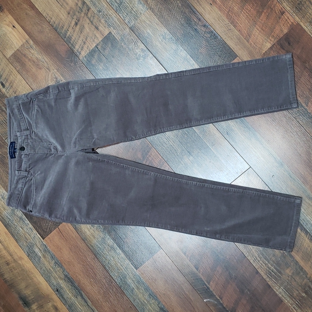 Talbots Simply Flatting 5-Pocket Gray Corduroy Pants, Size 6P - Picture 2 of 6